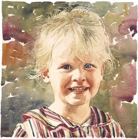 Kinderportret Janna - Aquarel  2004
