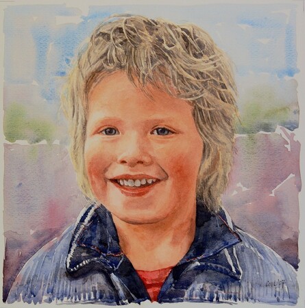 Kinderportret Jacob - Aquarel 2007