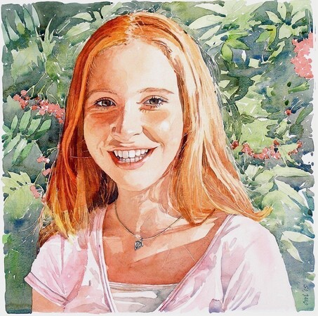 Portret Ruby 2005 - Aquarel 