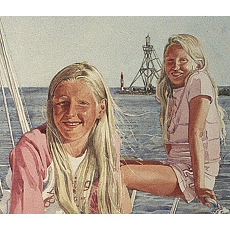 Detail van de dochters - Aquarel