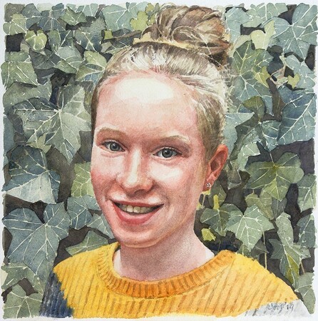 Portret Kalijn - Aquarel 2019